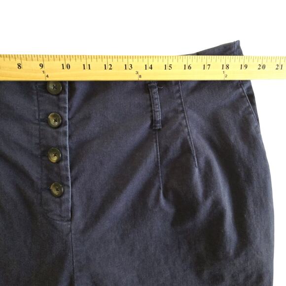 Boden Chinos Womens 18 Dark Blue Button Fly Ankle Pants Casual Preppy Minimalist - Picture 7 of 11